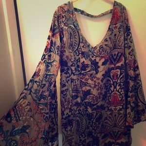 Altar’d State Bell Sleeve Paisley Dress